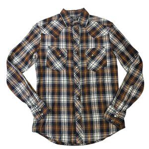 Salt Valley Western Shirt XS Womens Green Plaid Pearl Snap Rodeo Cowgirl Farmer